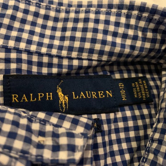 Two Ralph Lauren Boys Button Down Shirt Size 10-12 - Picture 4 of 4